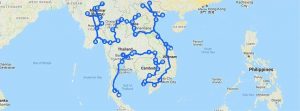慧嫻的東南亞減塑旅行地圖，密密麻麻走遍整個東南亞